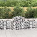 vidaXL Oblúkové gabionové koše 5 ks 200x50x80/100cm pozinkované železo