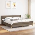vidaXL Boxspring posteľ s matracom sivohnedý 200x200 cm látka