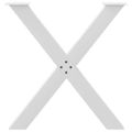 vidaXL Nohy k jedálenskému stolu v tvare X, 2 ks, biele, 70 x (72-73) cm, oceľové