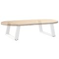 vidaXL Nohy konferenčného stolíka v tvare U, 2 ks, biele, 60 x (30-31) cm, oceľové