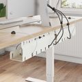 vidaXL Úložný box na káble pod stôl 2 ks Biela 43 x 9 x 11 cm Oceľ