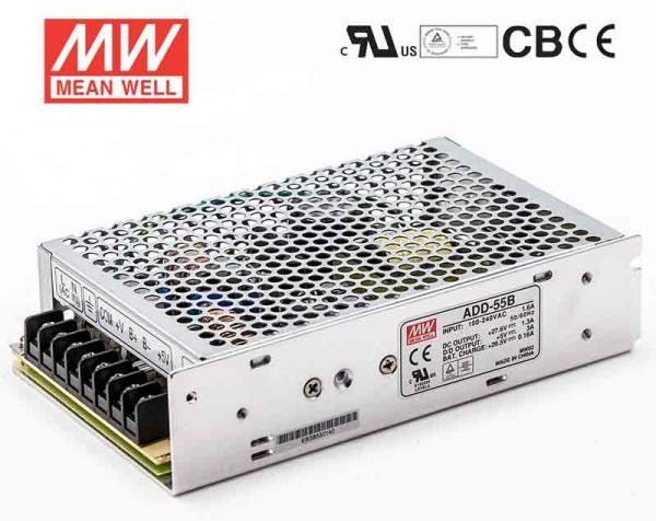 MEANWELL - ADD-55A - Priemyselný napájací zdroj 13,8/13,4V 55W so zálohovacou funkciou