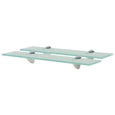 vidaXL Nástenná polička 2 ks sklo 50x10 cm 8 mm