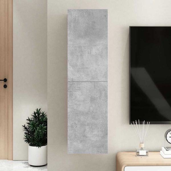 vidaXL TV skrinka, betónovo sivá 30,5x30x110 cm, kompozitné drevo