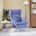 vidaXL Kreslo Jeans Blue 74x84x100 cm Látka