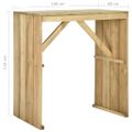 vidaXL Barový stôl 100x60x110 cm impregnovaná borovica
