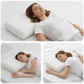 vidaXL Spací vankúš 74 x 39 x 13 cm Stredný Pamäťová pena Biela