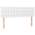 vidaXL Boxspring posteľ s matracom biely 140x190 cm umelá koža