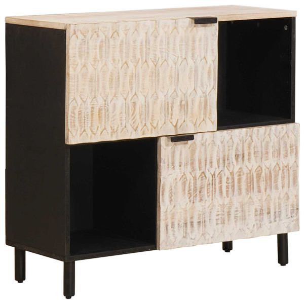 vidaXL Servírovacia skriňa Biele umývanie dokončenie 80 x 33 x 75 cm