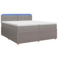 vidaXL Posteľ boxspring s matracom Sivohnedá 200 x 200 cm Látka