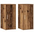 vidaXL Skrinky na topánky 2 ks staré drevo 32x35x70 cm drevotrieska