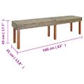 vidaXL lavička Prírodná 160 x 35 x 45 cm Masívne mango drevo