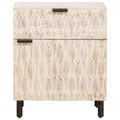 vidaXL Nočný stolík Biela 50 x 33 x 60 cm Masívne mango drevo