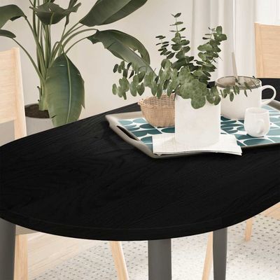 vidaXL Stolová doska tmavohnedá 120x60x2 cm dubový masív oválny