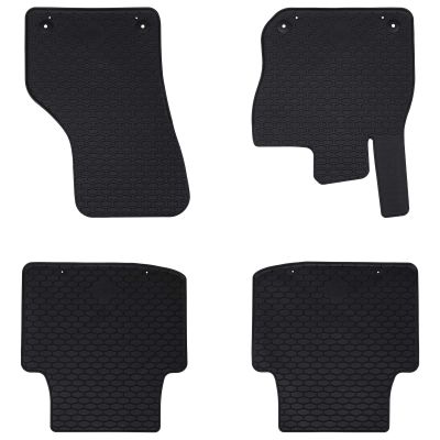 vidaXL Autokoberec 4 pcs Čierna Guma