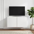 vidaXL Nástenná TV skrinka 59,5 x 31 x 30 cm Biela s vysokým leskom