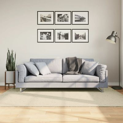 vidaXL Koberec HUARTE s krátkym vlakom umývateľný krémový 140x200 cm