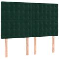 vidaXL Posteľný rám boxsping s matracom tmavozelený 140x190 cm zamat