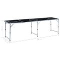 vidaXL Skladací stôl na beerpong 240 cm čierny