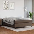 vidaXL Posteľný rám s boxspringom hnedý 140x200 cm umelá koža