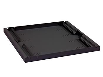 Triton Polička s perforáciou 1U/450 mm, maximálna nosnosť 80 kg s perforáciou 1U/450 mm, čierna