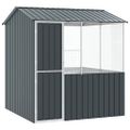 vidaXL Klietka pre vtákov Antracit 215 x 209 x 230 cm Pozinkovaná oceľ