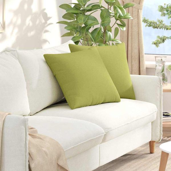 vidaXL Vankúše na pohovku 2 pcs Svetlo zelená 50 x 50 cm látka