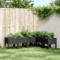 vidaXL Záhradný kvetináč s nohami, čierny 160x120x42 cm, PP