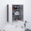 vidaXL Kúpeľňová zrkadlová skrinka 60x15x75 cm MDF lesklá sivá