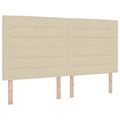 vidaXL Posteľ boxspring s matracom Krémová 140 x 190 cm Látka