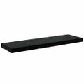 vidaXL Plávajúce nástenné police 4ks, lesklé čierne 80x23,5x3,8cm, MDF