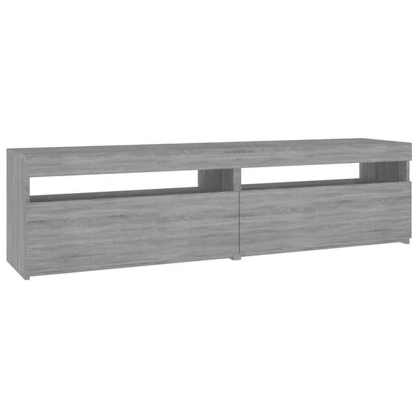 vidaXL TV skrinky s LED svetlami 2 ks sivý dub sonoma 75x35x40 cm