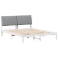 vidaXL Rám postele Biela 150 x 200 cm Masívne borovicové drevo