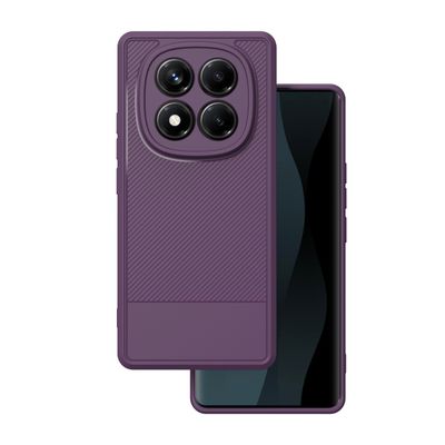 Puzdro Simple Carbon pre Xiaomi Redmi Note 14 Pro 5G (Global) / Note 14 Pro Plus 5G (Global) fialové