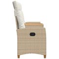 vidaXL Hojdačka s tabletou 2 -Seater 126 x 65 x 112 cm polyratan