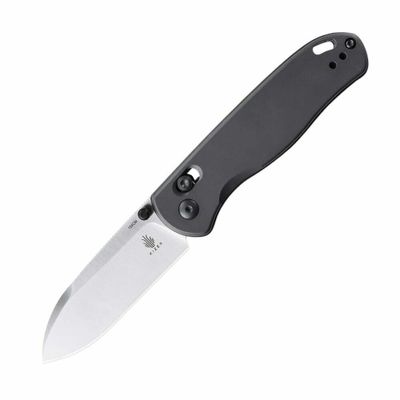 Kizer V3619C1 Drop Bear Gunmetal Aluminium vreckový nôž 7,6 cm, sivá, hliník