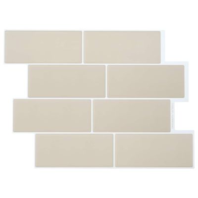 vidaXL Subway dlažba 50 pcs Béžová 29 x 21 cm Polyuretán a PET