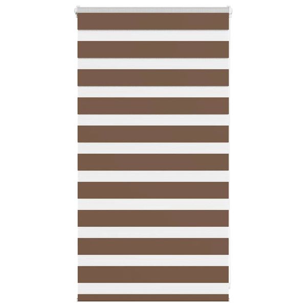 vidaXL Zebra roleta hnedá 90x100 cm šírka látky 85,9 cm polyester