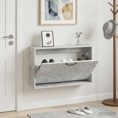 vidaXL Nástenný botník HOORN 71 x 17 x 43 cm Kompozitné drevo