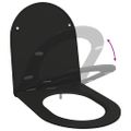 vidaXL WC sedadlo Čierna 47 x 36 x 3,4 cm Duroplast