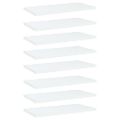 vidaXL Prídavné police 8 ks, biele 40x20x1,5 cm, kompozitné drevo