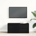 vidaXL TV skrinka 80 x 34 x 36 cm Čierny dub Kompozitné drevo