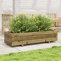 vidaXL Záhradný kvetináč 110x40x26,5 cm impregnovaná borovica
