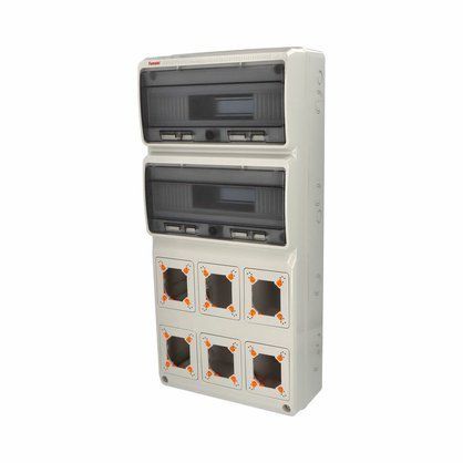 Skriňa 3978 AcquaCOMBI IP65, 6 otvorov, 32 modulov, 685x330x155 mm