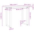 vidaXL Jedálenský stolík v tvare O 100x50x75 cm borovica a oceľ