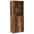vidaXL Highboard Staré drevo 70 x 42,5 x 185 cm Kompozitné drevo