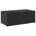 vidaXL Záhradný úložný box čierny 180x90x70 cm polyratanový