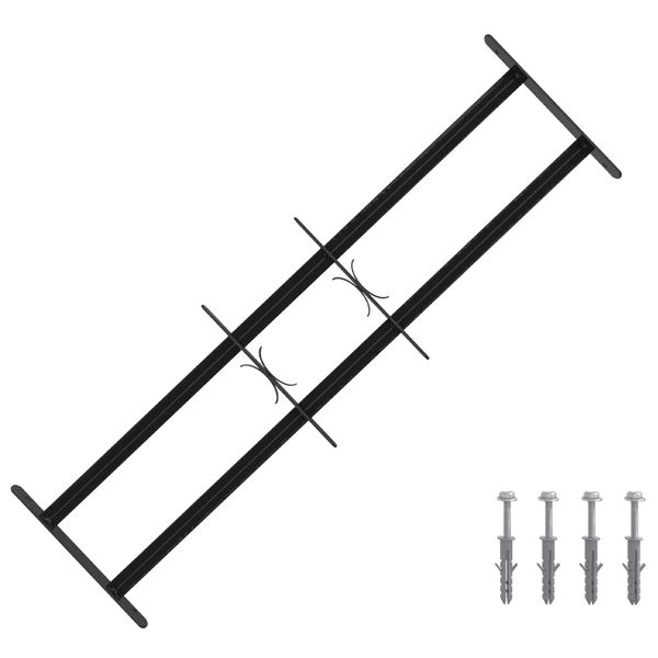 vidaXL Bezpečnostná mreža na okná s 2 priečkami 3 pcs 63-114 cm
