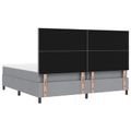 vidaXL Posteľ s pružinovým rámom Svetlosivá 200 x 200 cm látka