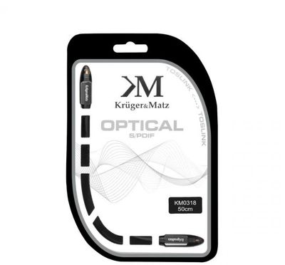 Kábel Optický Kruger&Matz KM0318 toslink-toslink 0,5m Kabel Optický Kruger&Matz KM0318 toslink-toslink 0,5m